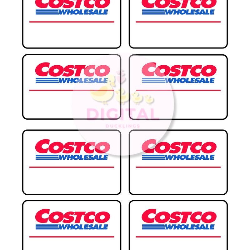Printable Costco Name Tag Etsy Printable Costco Name Tag Etsy