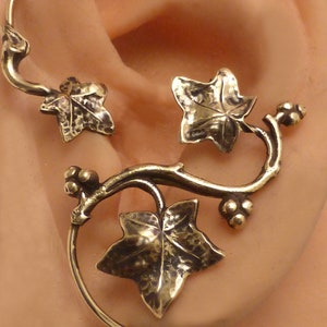 AUTUMN  EAR WRAP - Golden Leaf Intricate Fall Brass Ear Cuff Wrap