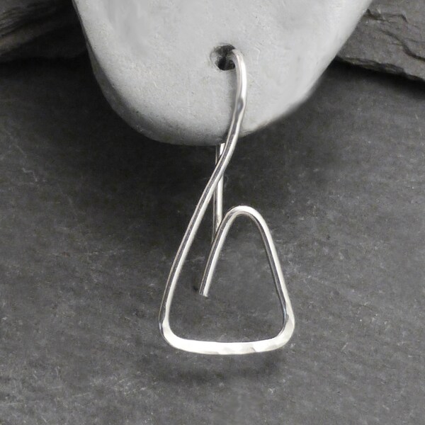 TRIANGLES Minimalist Sterling Earrings - Handcrafted 925 Silver