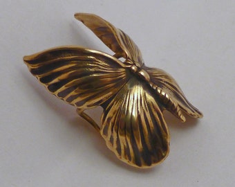 BUTTERFLY BEAUTY  EARCUFF   Golden Butterfly Brass Ear Cuff  Band Wrap