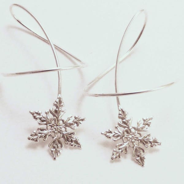 WINTER BREEZE EARRINGS   Sterling Silver 925 Dangle Earrings  - Fun Twirl-in Casual Earwear