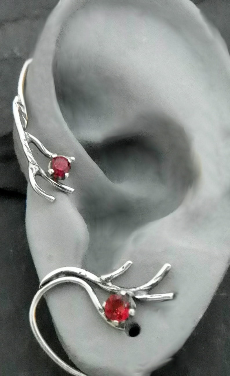 WINTER EAR WRAP Sterling Silver Berry and Branch Ear Cuff Etsy