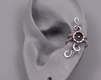 BLOSSOM Sterling Ear Cuff  925 Silver Handcrafted Flower Ear Wrap