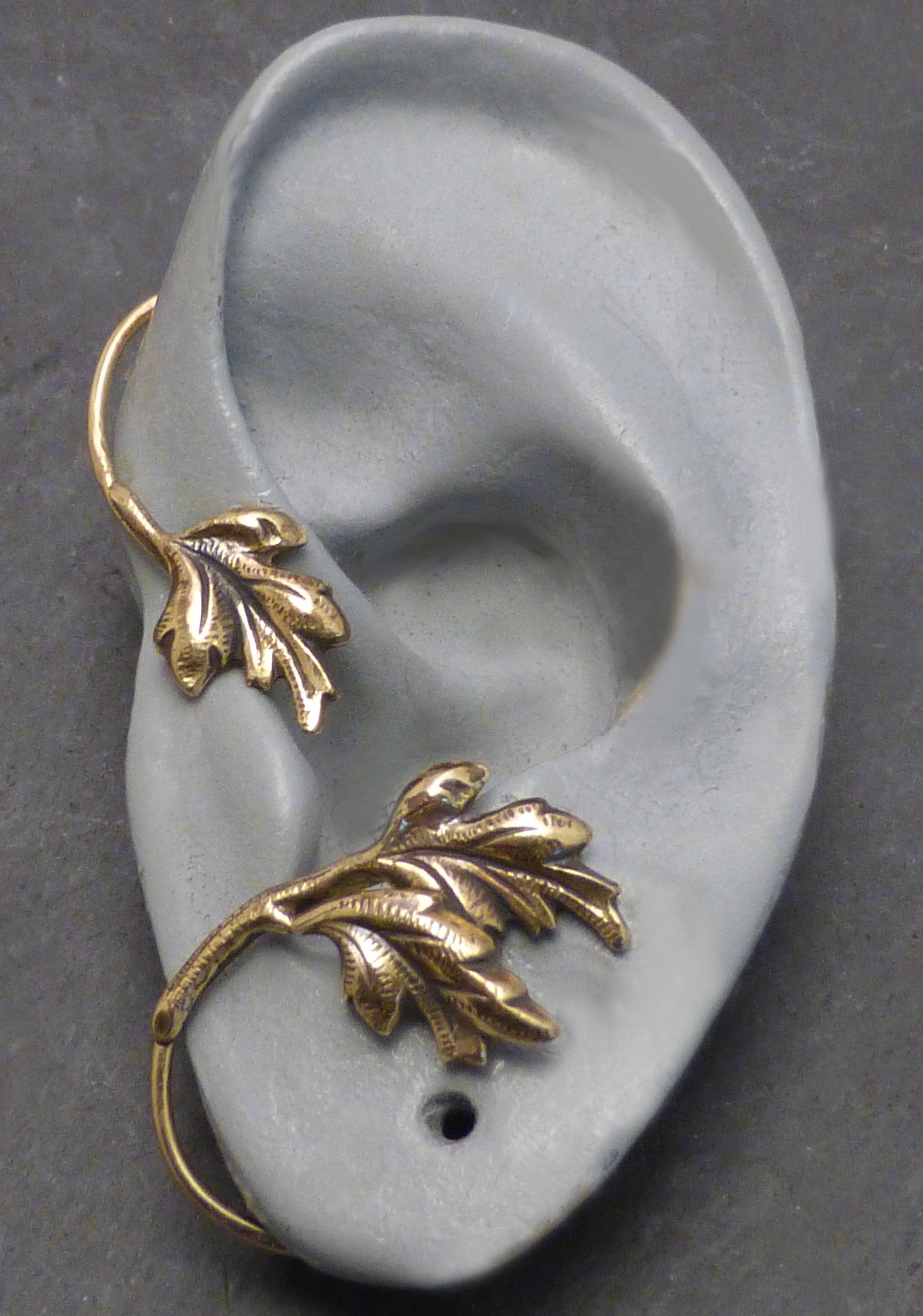 SYLVAN EAR WRAP Brass Leaf Ear Cuff Wrap - Etsy