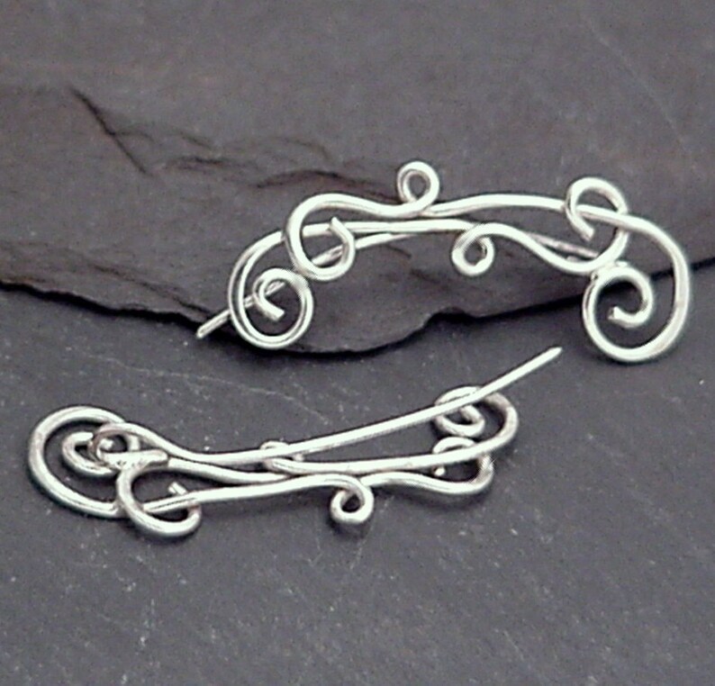 VININGS EAR PINS Earrings Sterling 925 Silver Handcrafted Etsy