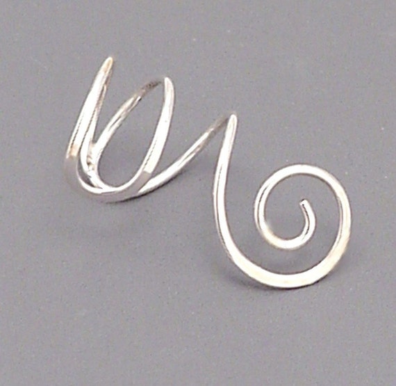 Sterling Silver Spiral Ear Cuff by Sunny Skies Studio