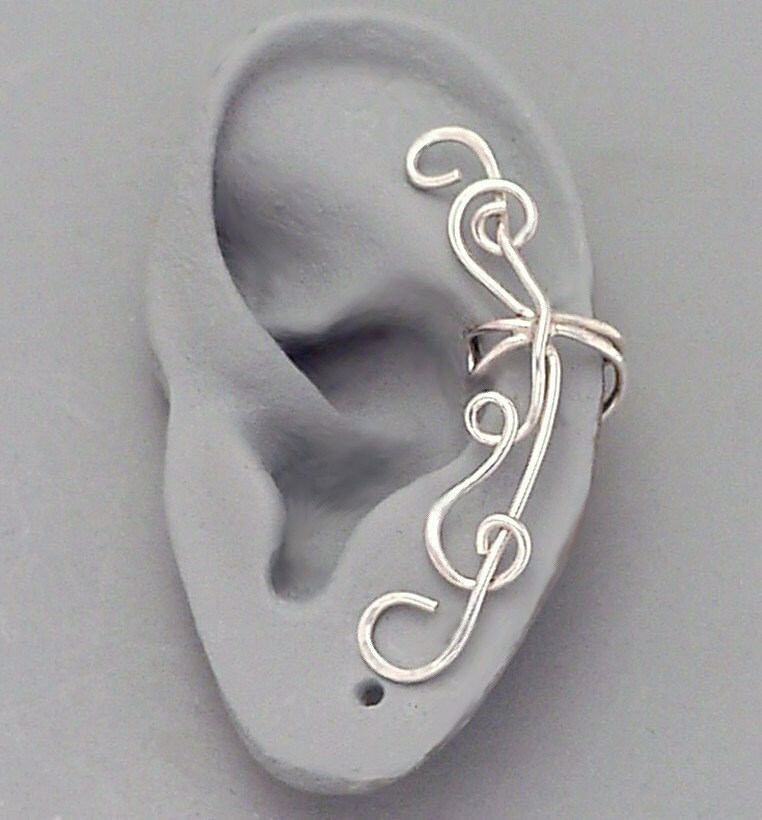 VININGS EAR CUFF Handcrafted Sterling Silver Spiral Ear Wrap Etsy