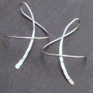 SEA BREEZE EARRINGS - Sterling 925 Silver Dangle Fun Twirl-in Casual Earwear