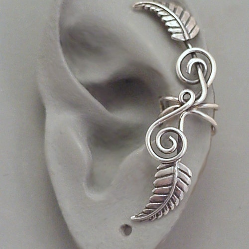 Sterling Silver Two Ring Ear Cuff Etsy