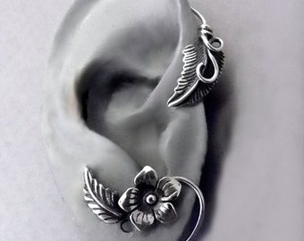 Solid Sterling Silver Extra Wide Orbital Ear Cuff Earring For Men. Conch Cuff Earring For Non-pierced Ears. Ear Wrap
