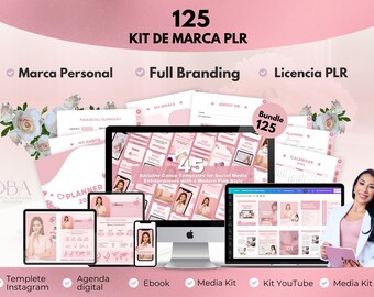 125 Pink Branding Templates – Personal & Commercial Use (PLR)