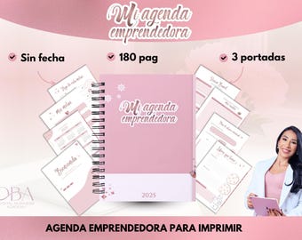 Entrepreneur Planner – Undated, Goals, Social Media (Printable)