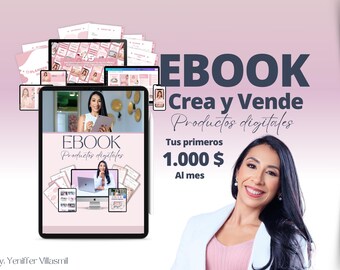 Ebook Crea y vendeproductos digitales - Ebook - Plantillas Canva - Cursos online - Tienda Etsy