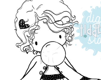 Bubble Head | Digital Stamp