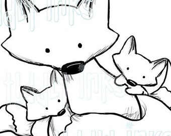 Foxy Mama | Digital Stamp