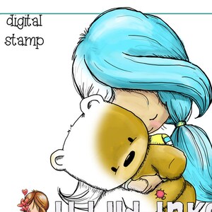 Wryn Loving Teddy Bears Digital Stamp image 2