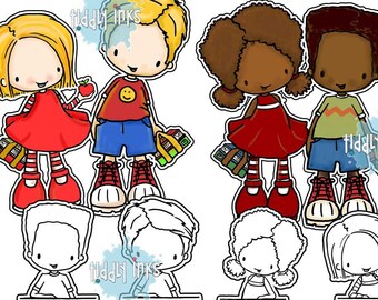 Back to School | Pencil Pals | Digital Stamp