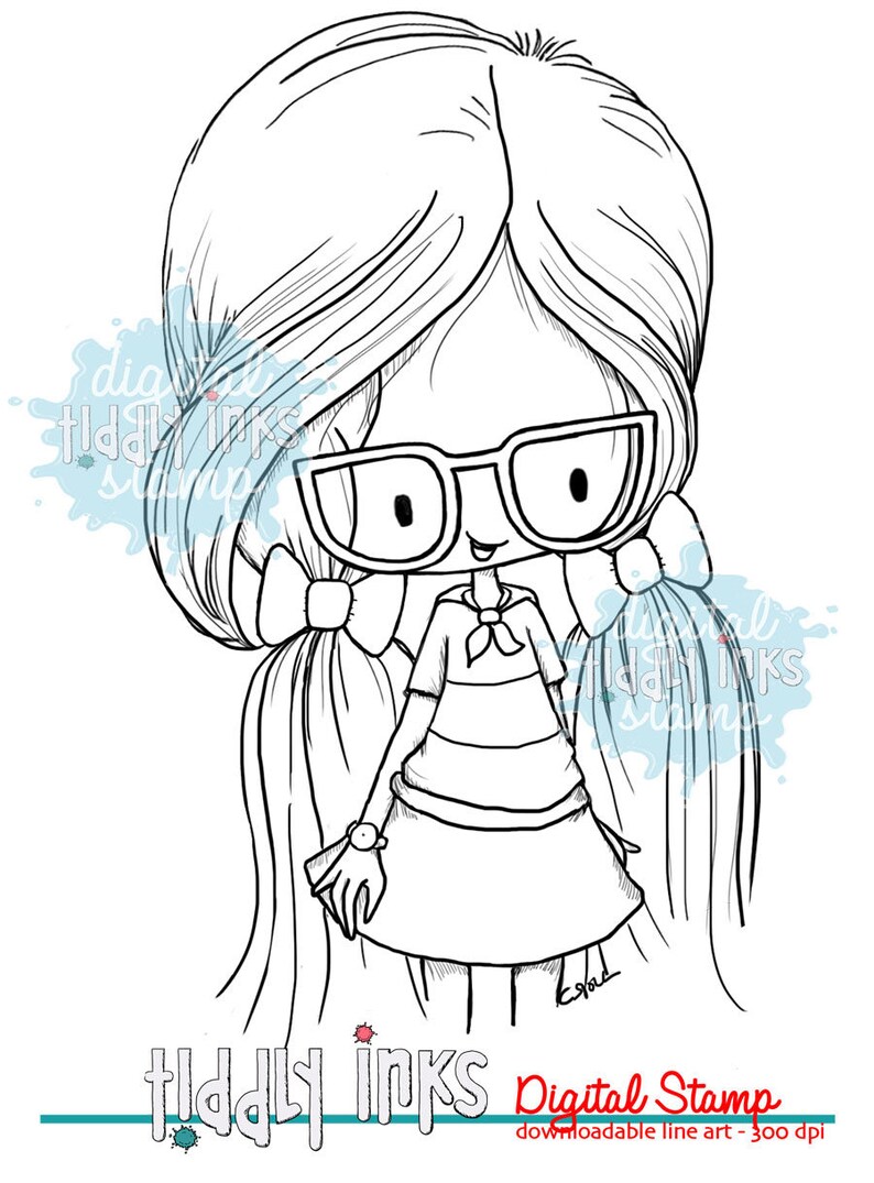 Digital Stamp Wryn with Glasses