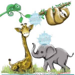 Fur Reals Animales / 4 Baby Animal Sellos Digitales