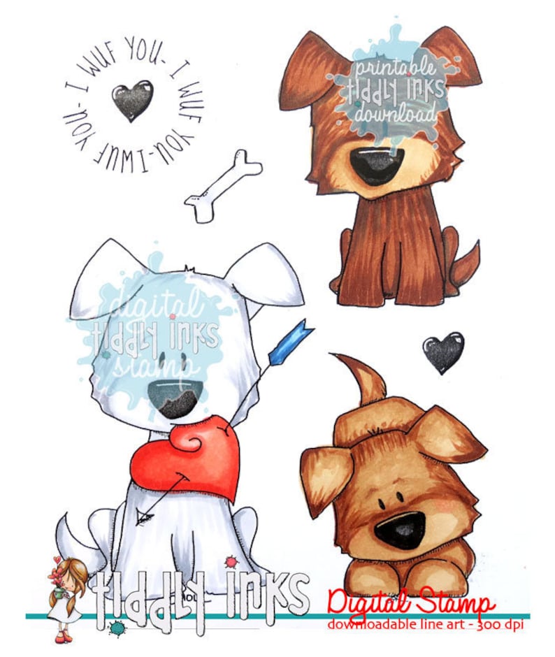 Dog Days | Digital Stamp - Etsy