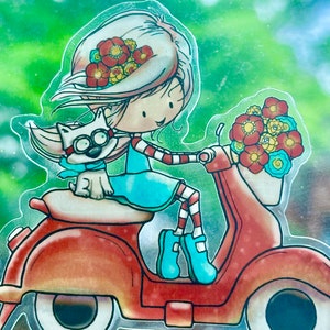 Scooting von | Klarer Aufkleber