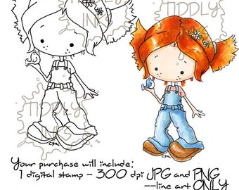 Lilli Claire  | 3 Digital Stamps (Did you Hear, LIllies, Party)