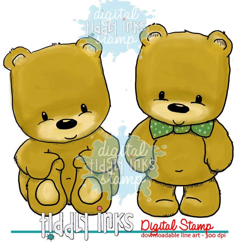 Wryn Loving Teddy Bears Digital Stamp image 5