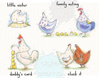 Cluckers |Digital Stamp