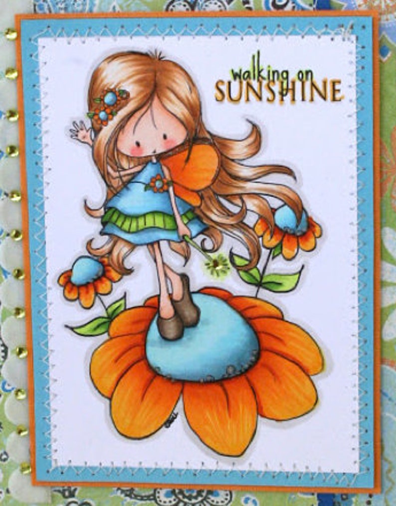 Wryn Fairy Sunny Day Digital Stamp image 6