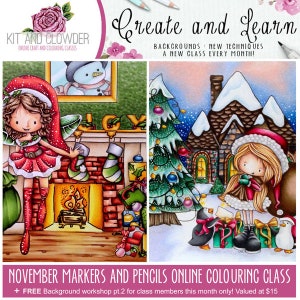 Die Helfer des Weihnachtsmanns | Digitale Stempel | Kit und Clowder Weihnachten Marker Klasse