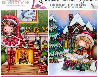 Santa's Helpers | Digital Stamp | Kit and Clowder Christmas Marker Class