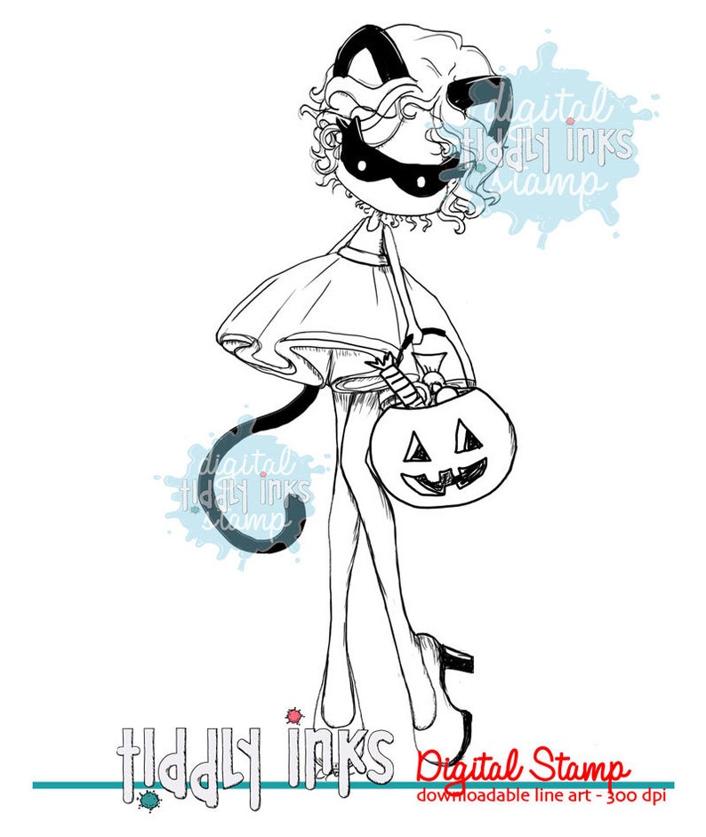 Trick or Treat Digital Stamp image 1