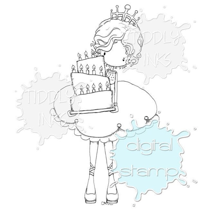 Let Us Eat Cake Digital Stamp image 1
