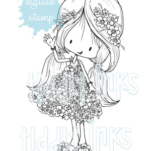 Flower Girls  | 3 Digital Stamps (Lilly, Forget Me Not and Poppy)