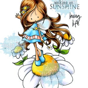 Wryn Fairy Sunny Day Digital Stamp image 2