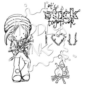 Wryn - Pick Up Sticks | Camping Digital Stamp