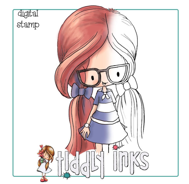 Digital Stamp Wryn with Glasses