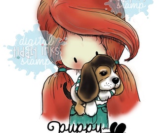 Wryn Puppy Love | Beagle Digital Stamp