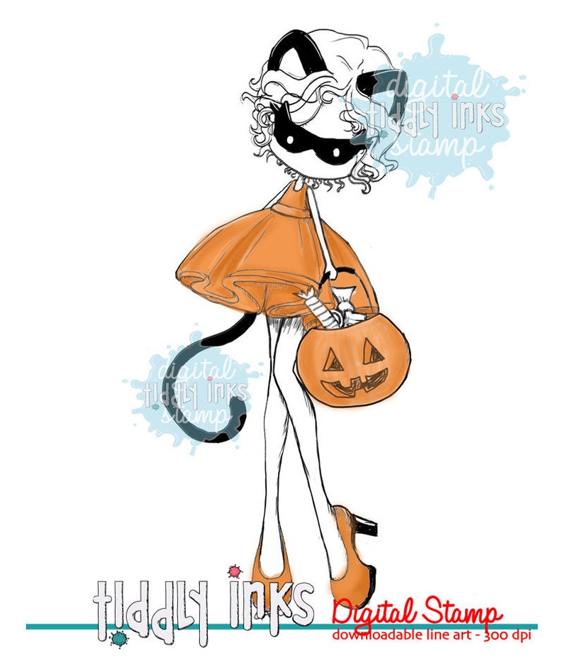 Trick or Treat Digital Stamp image 2