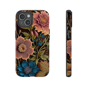 Boho Wildflower Phone Case Floral Cottagecore Iphone 16 15 14 13 12 11 8, Pro Max Plus, Google Pixel, Samsung Galaxy S24 S23 S22 S21 S20