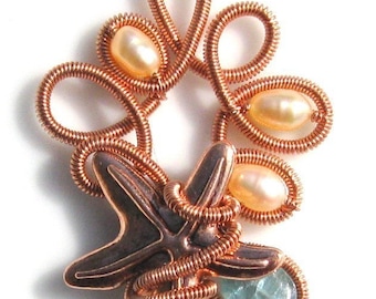 Tutorial Wire Wrapped    Copper Sea Star Pendant or Bracelet link