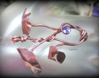 Copper Mushroom Purple  CZ Woodland