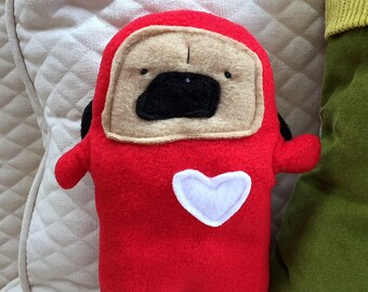 Beatrice ~ The Ladybug Pug Bummlie ~ Stuffing Free Dog Toy ~ Ready To Ship Today