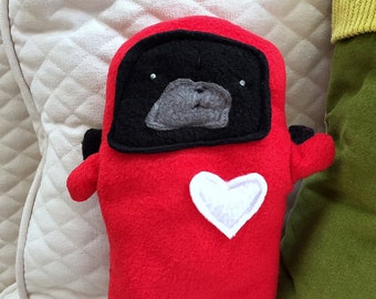 Gwen ~ The Ladybug Black Pug Bummlie ~ Stuffing Free Dog Toy ~ Ready To Ship Today