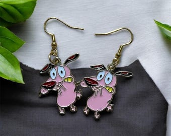 Courage the Cowardly Dog Dangling Earrings