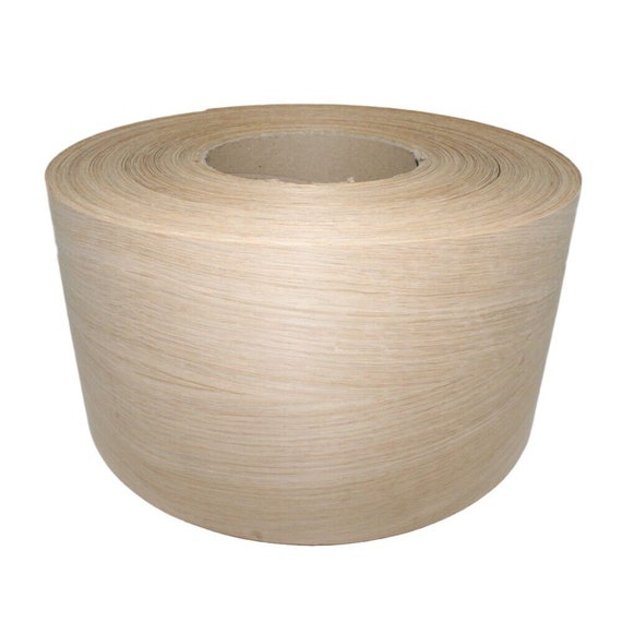 White Oak 10'' Preglued Wood Veneer Edge banding Roll, Iron-on. Furniture Making, Wall Panel Beams, Repair Patch. Multiple Length Available