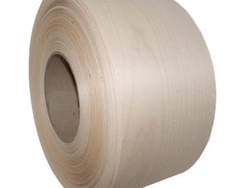 Maple 7'' wide Wood Veneer Roll Pre-glued Edge Banding, Iron-on Hot Melt. To Restore Furniture, Repair Patch, Furniture Making, Wall Panel