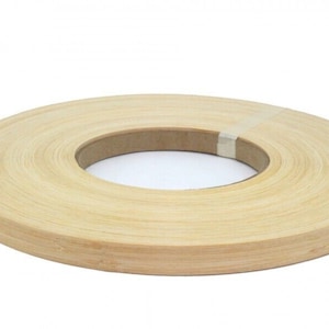 Bamboo 120'' Roll Preglued Wood Veneer Edge banding Iron On With Hot Melt