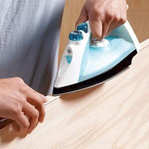 Walnut 9'' Natural Wood Veneer roll Pre-glued Iron-on Hot Melt Adhesive. Furniture, Repair Patch, Wall Panel, Beams immagine 5