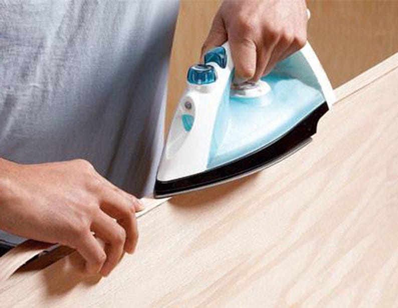 Walnut 9'' Natural Wood Veneer roll Pre-glued Iron-on Hot Melt Adhesive. Furniture, Repair Patch, Wall Panel, Beams immagine 5
